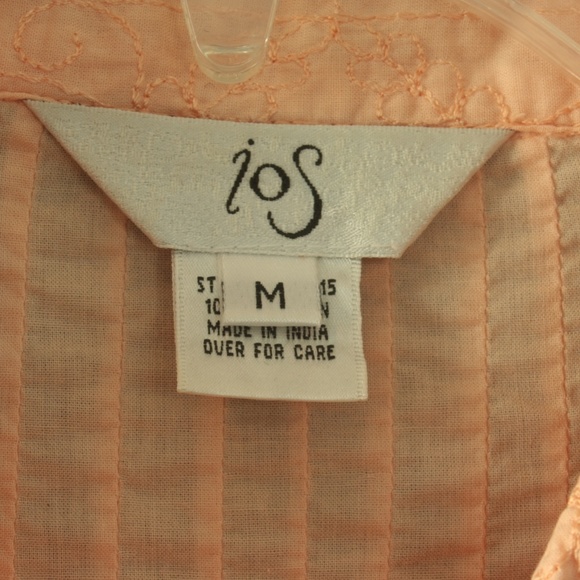 Ombre Pleated Embroidery Shirt sz M [R1] - Picture 5 of 7